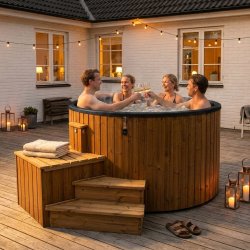 Udespa Topspa XS Graphite Black Topisoleret Wifi - set forfra p� hvid baggrund (Varenr. PTS170PIGB - 23298)